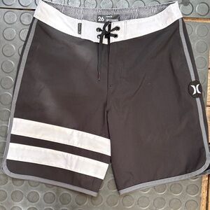 Hurley Men's Black and White Board Shorts
